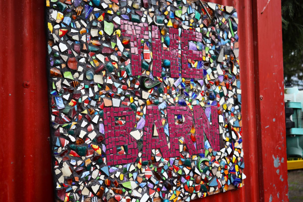 A sign for the Barn at Birchwood Farm